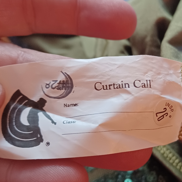 Olive Green Curtain Call Ballet / Lyric Dance Costume - Picture 4 of 5